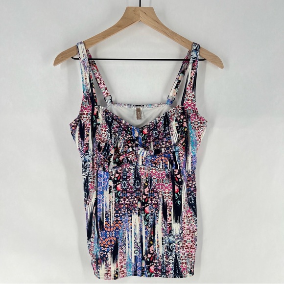 sunseeker Other - Sunseeker Womens 38D Mixed Prints Floral Underwire Sweetheart SwimTankini